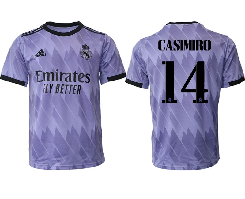 Men 2022-2023 Club Real Madrid away aaa version purple 14 Soccer Jersey
